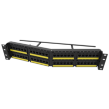TECHCHOICE CAT6A PATCH PANEL, ANGLED 48 PORT