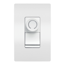 DR Series CFL/LED/Incandescent Single Pole/3-Way Rotary Dimmer, White