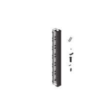 MM20 Vertical Cable Manager with Door, 6" Wide, for 7 ft (45U) Rack, Black
