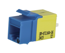Category 6a Keystone Jack, Lacing Cap Termination, Blue
