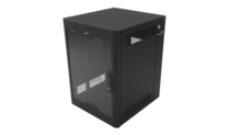 Swing-Out Wall-Mount Ruggedized  Cabinets, 18RU, Plexi Door