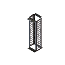 MM20 Channel Rack, 16.25" deep, 7 ft, 45 RU, tapped, Black