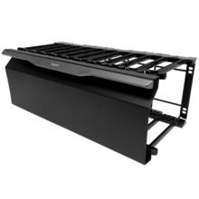 Mighty Mo 20 Horizontal Cable Management Panel, 2RU - Black