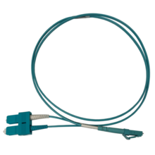 Infinium Core LC to SC Duplex Patch Cord, 2mm, OM4 Aqua, Plenum , 1 Meter